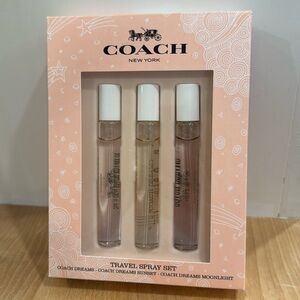 Coach dreams trio coffret sunset,moonlight travel fragrance perfume spray set